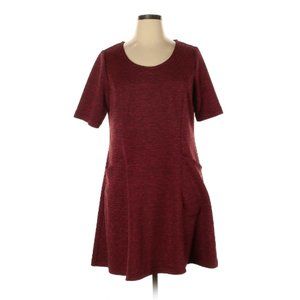 Perceptions Burgundy Casual Dress